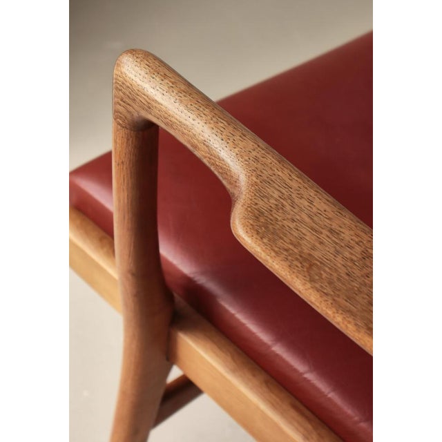 Scandinavian Modern AP-16 Lounge Chair in Oak and Leather attributed to Hans J. Wegner for A.P. Stolen, 1950s For Sale - Image 9 of 18