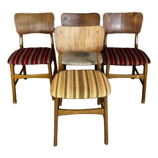 Vintage Teak Chairs, Denmark, 1960s, Set of 4 For Sale