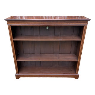 Antique Victorian Mahogany Open Bookcase, 1800s For Sale