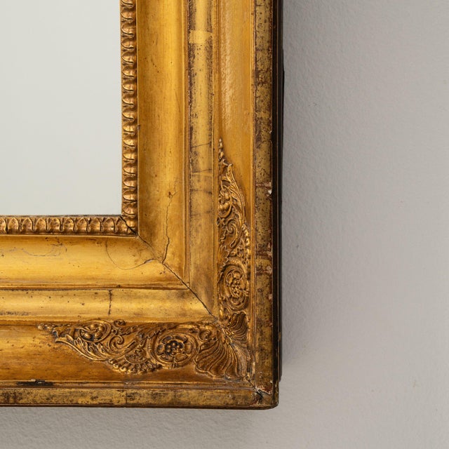 French 19th Century France Gold Wood Mirror For Sale - Image 3 of 9