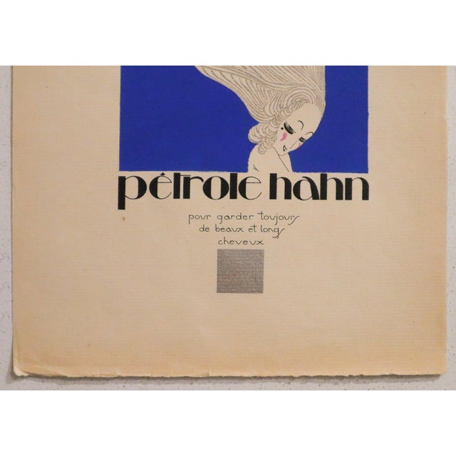 1919 French Fashion Advertisement, Les Feuillets D'art, Pétrole Hahn (Woman With Big Hair) For Sale - Image 4 of 4