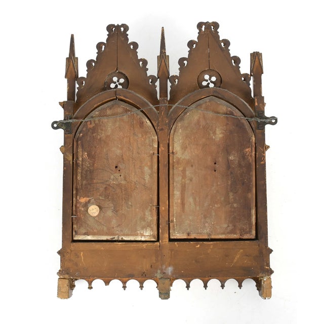 Italian Gothic Revival Devotional Diptych After Fra Angelico For Sale - Image 4 of 9