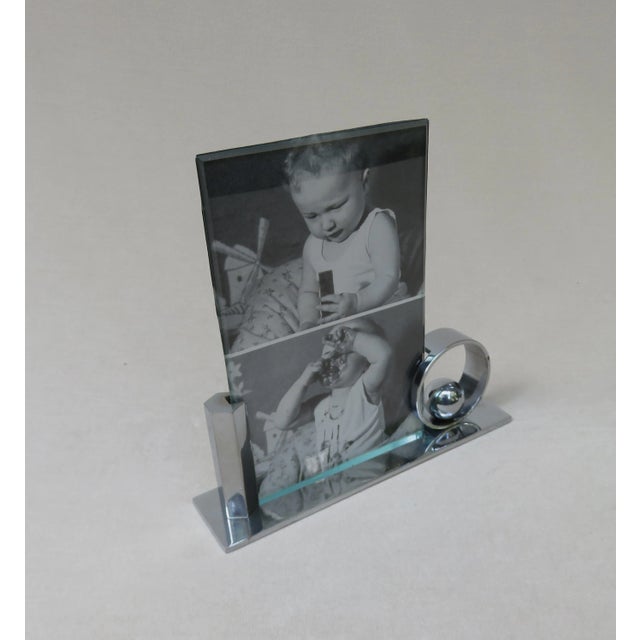 1930s Vintage Art Deco French Chrome Picture Frames For Sale - Image 5 of 17