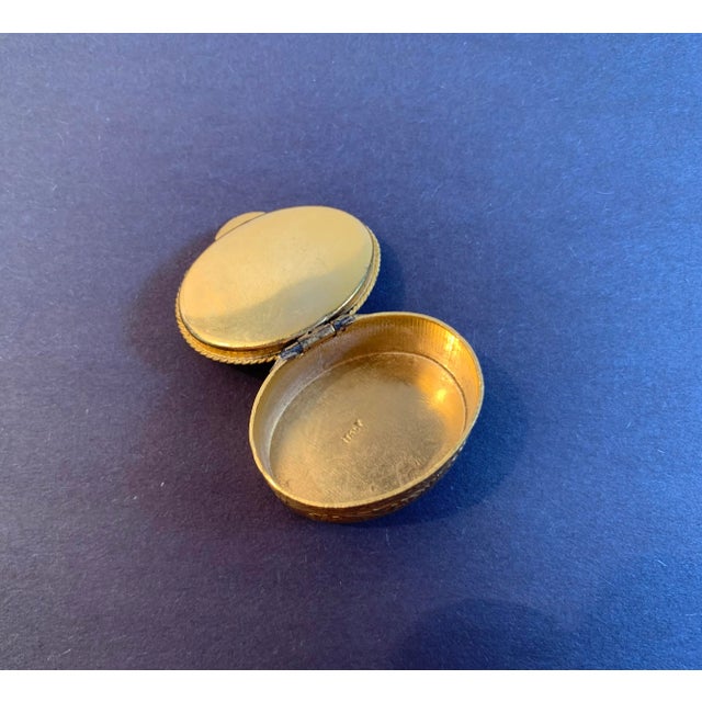 1970s Italian Floral Motif Porcelain Trinket Box For Sale - Image 4 of 6