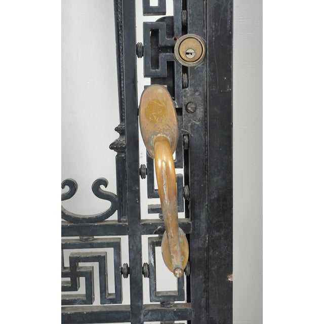 Antique French Wrought Iron Entry Doors 64.5 X 104 In. For Sale - Image 4 of 11