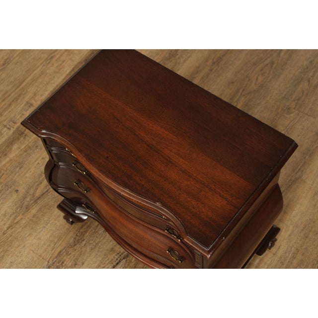 Chippendale Style Small Mahogany Bombe Accent Chest Nightstand Chairish
