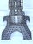 Transparent Vintage Mid-Century Large 7 Foot Beaded Glass Floor Lamp in the Form of the Eiffel Tower For Sale - Image 8 of 11