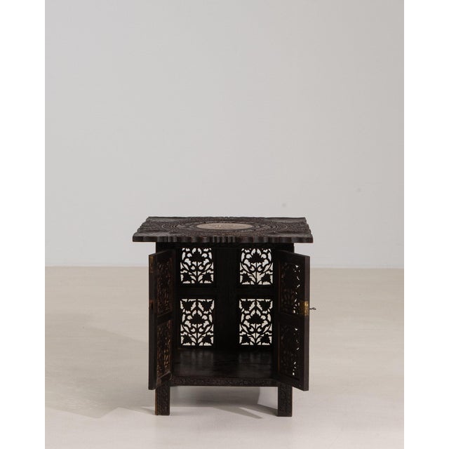 Wood 19th Century France Anglo-indian Black Wood Center Tables For Sale - Image 7 of 11