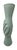Postmodern 1980s Postmodern 12.25" Clasped Hands Ceramic Sculptural Column Vase in Sage Celadon For Sale - Image 3 of 9