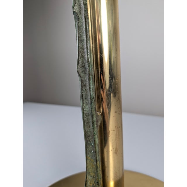 Fan Palm Bronze and Brass Table Lamp from Valenti, 1970s For Sale - Image 11 of 18