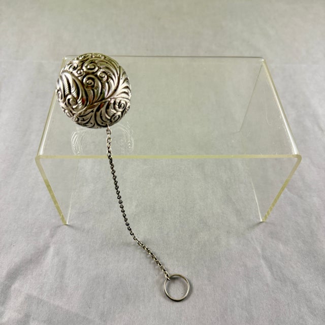 1900s Webster Estate Sterling Silver Tea Ball Infuser For Sale - Image 12 of 12