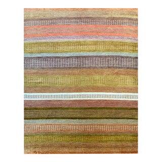 Handwoven Gabbeh Area Rug 9’1″ X 11’3″ For Sale