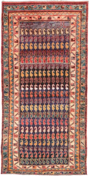 Vintage Persian Hamadan Rug – Size: 3' 1" X 6' 1"