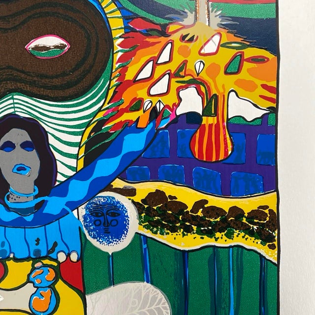 1972 Helmut Kand "One Morning the Masks Got Stuck" Signed Surrealist Print For Sale In New York - Image 6 of 11