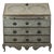 Antique Swedish Secretary in Brass and Pine For Sale