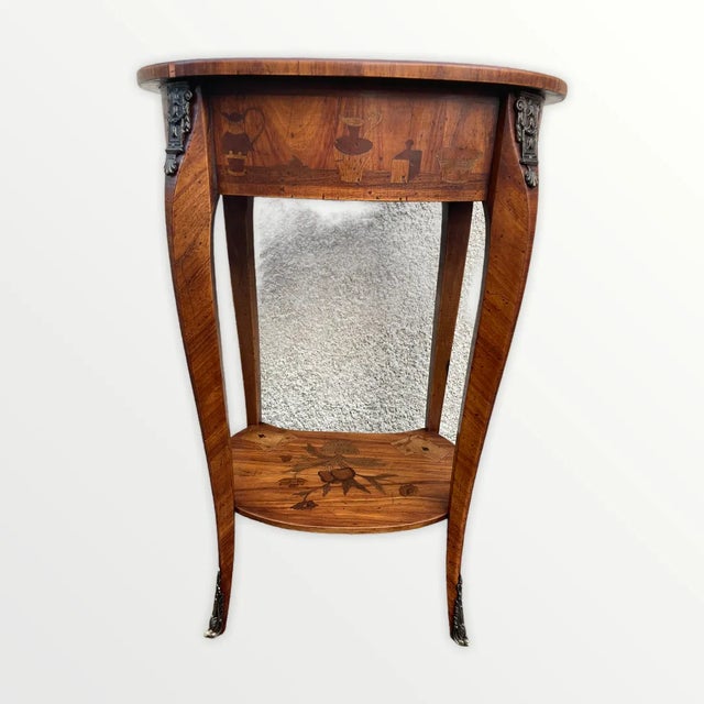 Antique Inlaid Kidney Shaped Table For Sale - Image 3 of 18