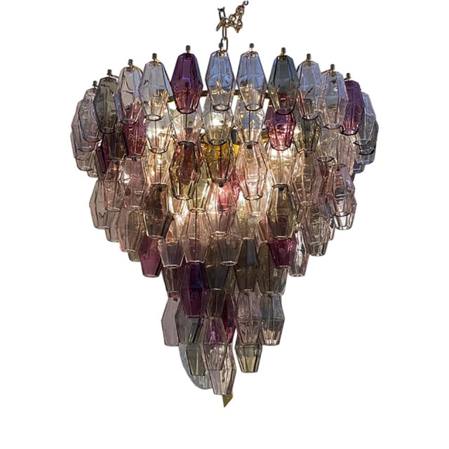 Poliedri Murano Glass Chandelier by Simoeng For Sale