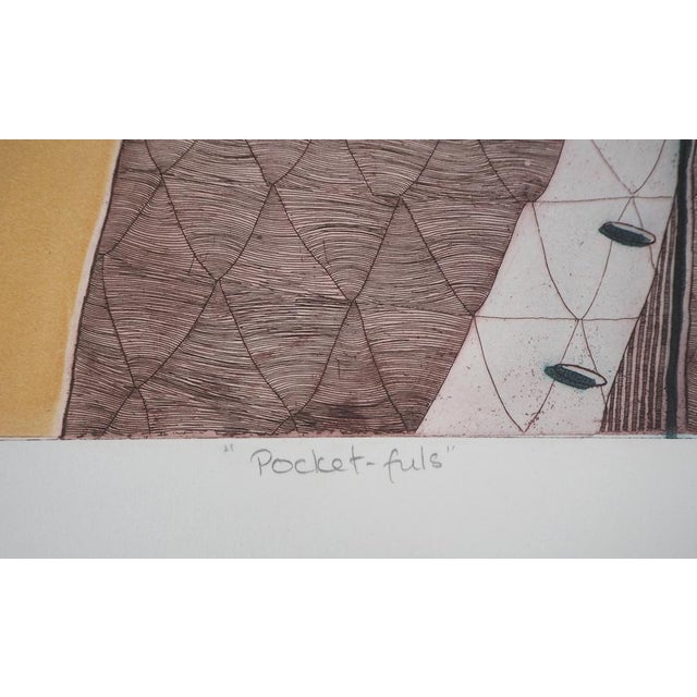 Gillian Gocking, Pocket-Fuls, 1974, Original Etching For Sale - Image 10 of 11