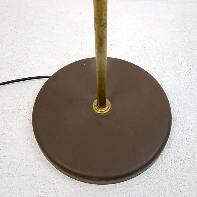 Mid-Century Modern Adjustable Floor Lamp in Brass and Brown from Raak For Sale - Image 6 of 9