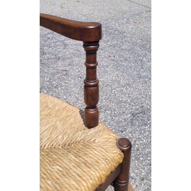 2000 - 2009 French Market Collection Country Rush Seat Bench For Sale - Image 5 of 17