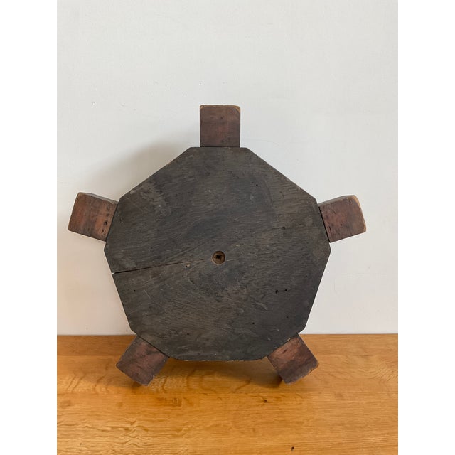 Black Early 20th Century Large Industrial Wooden Factory Mold With Blackened Patina For Sale - Image 8 of 10