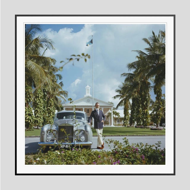 Modern Commander Whitehead 1974 by Slim Aarons Framed C-Print For Sale - Image 3 of 3