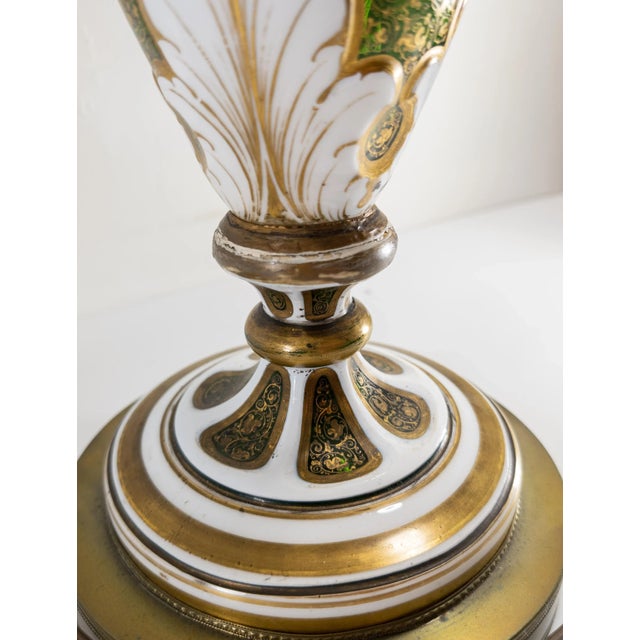 19th Century Pair of Bohemian Moser Glass Table Lamps For Sale - Image 12 of 12