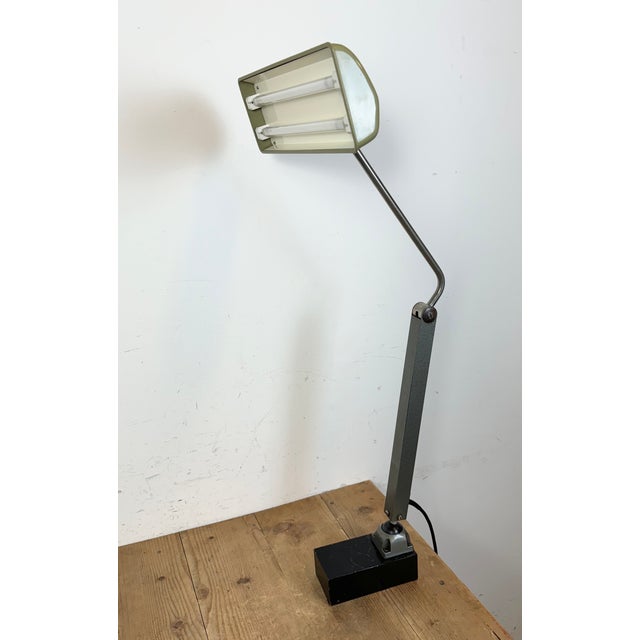 Industrial German Adjustable Flourescent Table Lamp, 1960s For Sale - Image 13 of 18