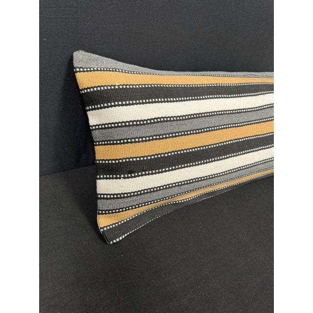 Turkish Hemp Pillow Cushion Natural Beige Brown Cushion Cover 14"x45" #18038 Enhance your home decor with our Kilim Pillow...