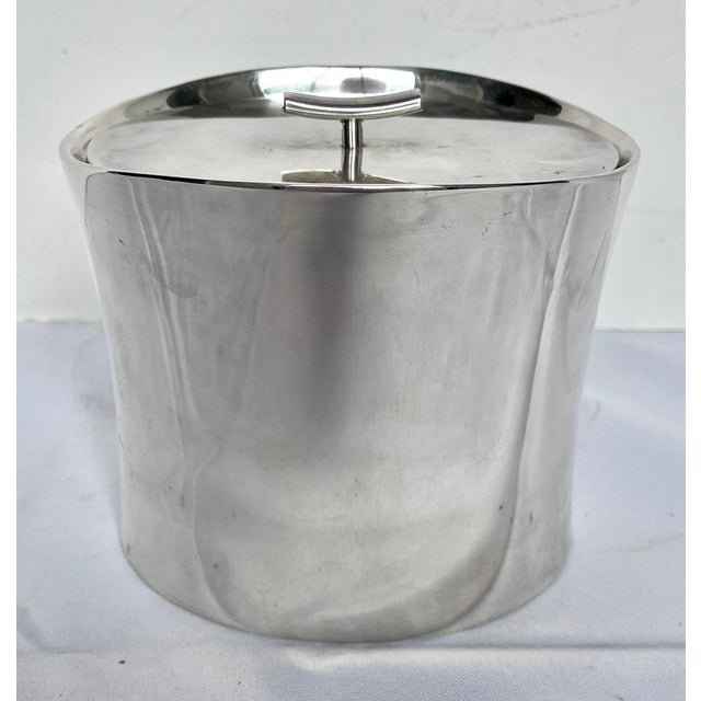 2000 - 2009 Sambonet Italian Stainless Steel Bamboo Style Ice Bucket For Sale - Image 5 of 14