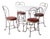 Vintage 1960s Simpson Bosworth Heart Back Ice Cream Parlor Dinette Set For Sale