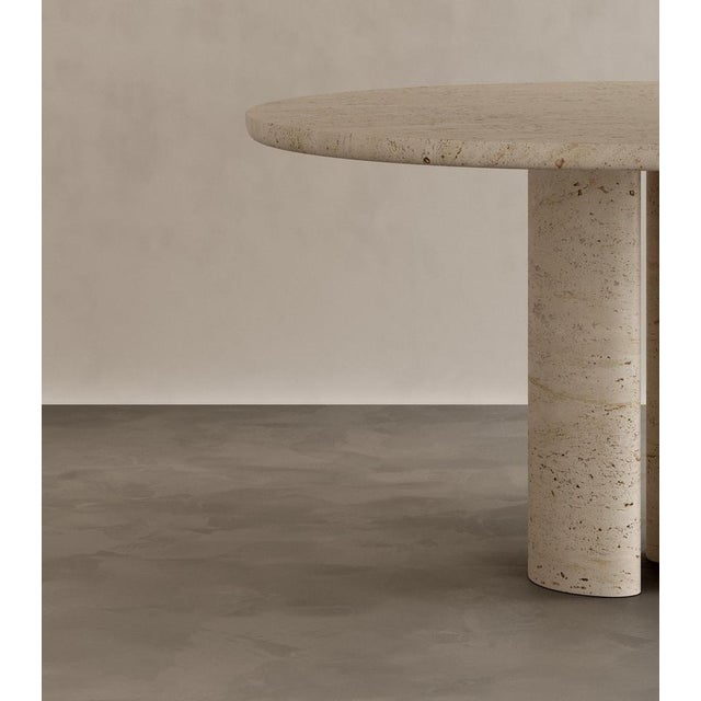 Not Yet Made - Made To Order Roman Dining Table II in Roman Travertine by Paloma Editions For Sale - Image 5 of 6