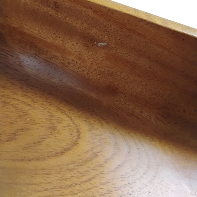 1960s Mid Century Modern Genuine Shell-Craft Products Capiz & Wood Salad Set - 7 Pieces For Sale - Image 17 of 17