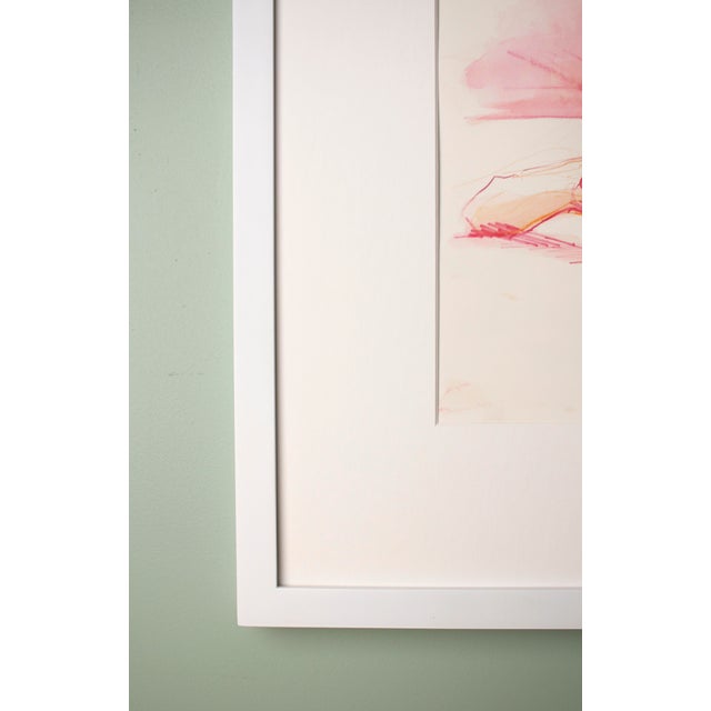 Michelle Arnold Paine Contemporary Nude Figure Painting in Tropical Pink For Sale - Image 4 of 8