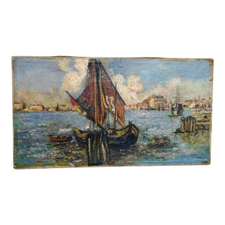 Antique Nautical Oil Painting For Sale