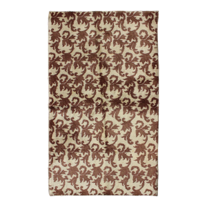 Art Deco Design Rug With a Modern Design in Chocolate Brown and Gray Taupe