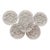 Vintage Mid-Century Modern Anchor Hocking Clear Press Cut Glass Coasters - Set of 6 For Sale