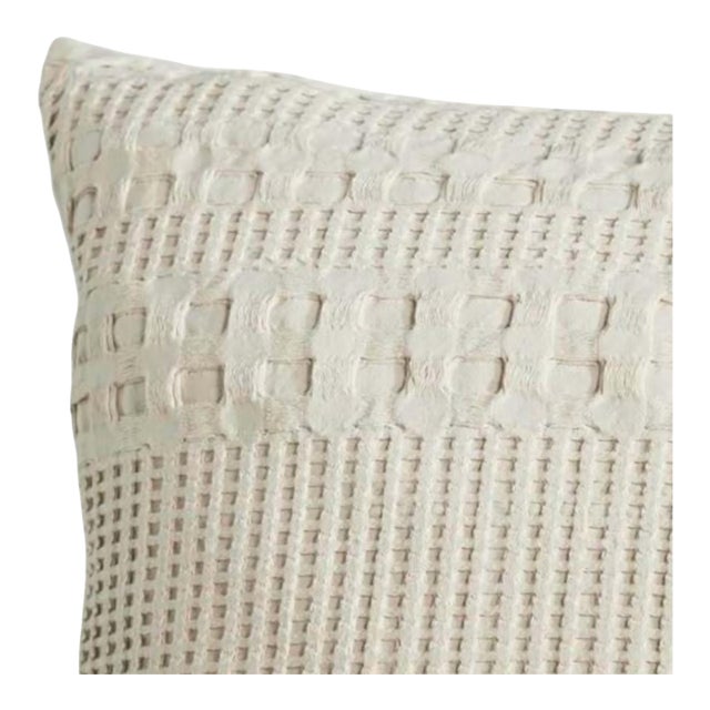 (1) 24”x22” VHC Waffle Weave Pillow Cover For Sale