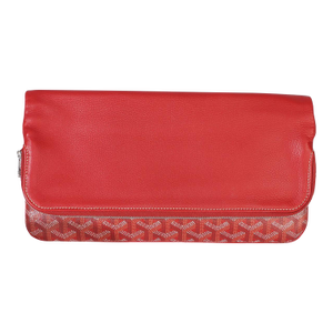 Red Goyardine Canvas Sainte Marie Clutch