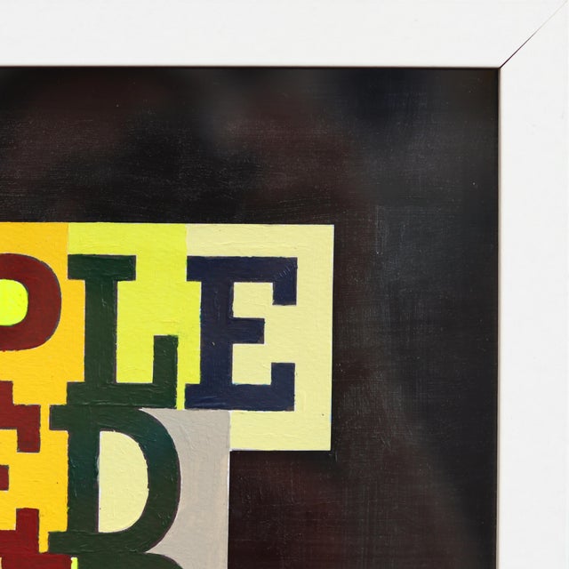 Italian People Need Their Poetry Back - Colorful Neon Words Mixed Media Original Artwork by Fabio Coruzzi For Sale - Image 3 of 9