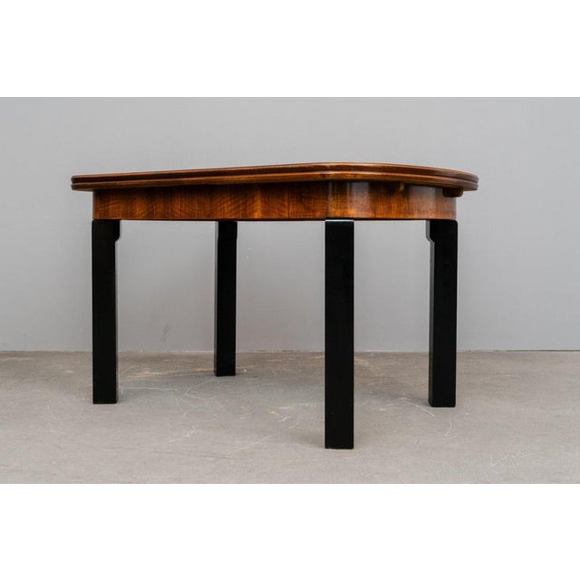 Art Deco Dining Table in Walnut, 1930s For Sale - Image 12 of 18