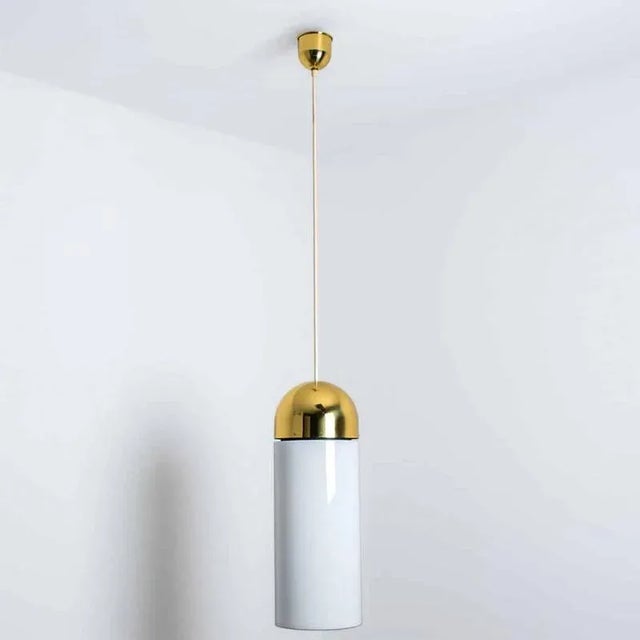 Large Brass Cylinder Pendant Light from Limburg, 1970s For Sale - Image 15 of 15