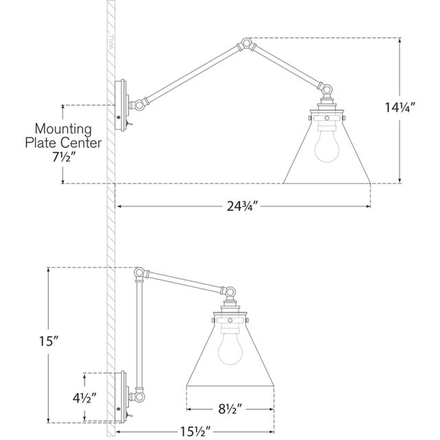 Modern Chapman & Myers for Visual Comfort Signature Parkington Double Library Wall Light in Antique-Burnished Brass For Sale - Image 3 of 5