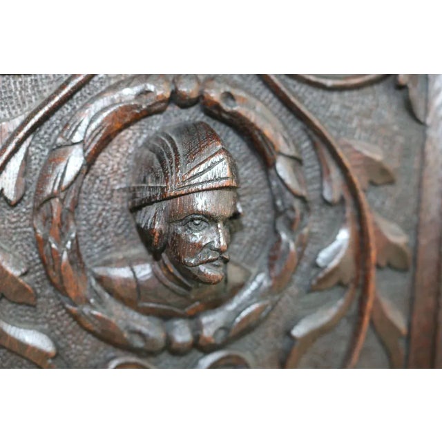 Antique Neo-Gothic Oak Chest Bench For Sale - Image 16 of 18