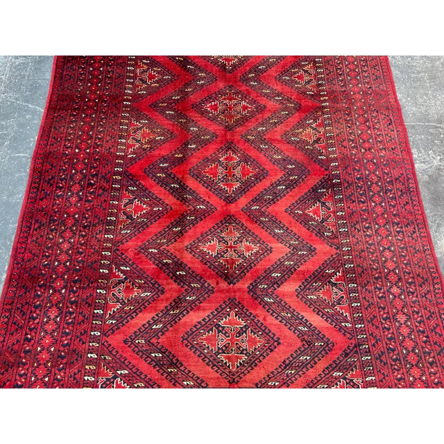 Islamic Hand Knotted Vintage Turkomen Qunduzi Rug For Sale - Image 3 of 8