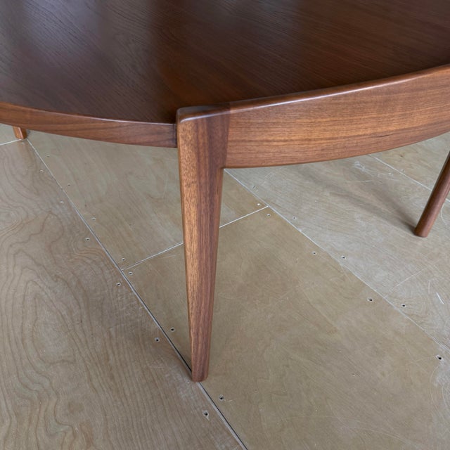 Wood Mid-Century Modern Jens Risom Restored Walnut Coffee Table For Sale - Image 7 of 11