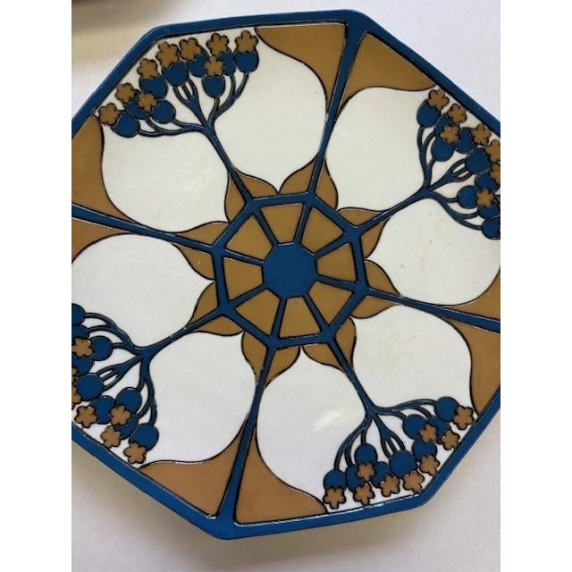 Antique Villeroy & Boch Mettlach Art Nouveau Plates – Set of 3 (Model 3096) Elevate your collection with this exquisite...