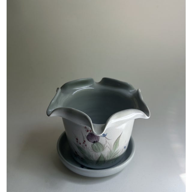 Late 20th Century Late 20th Century Buchan Thistleware Fluted Cachepot Planter For Sale - Image 5 of 18