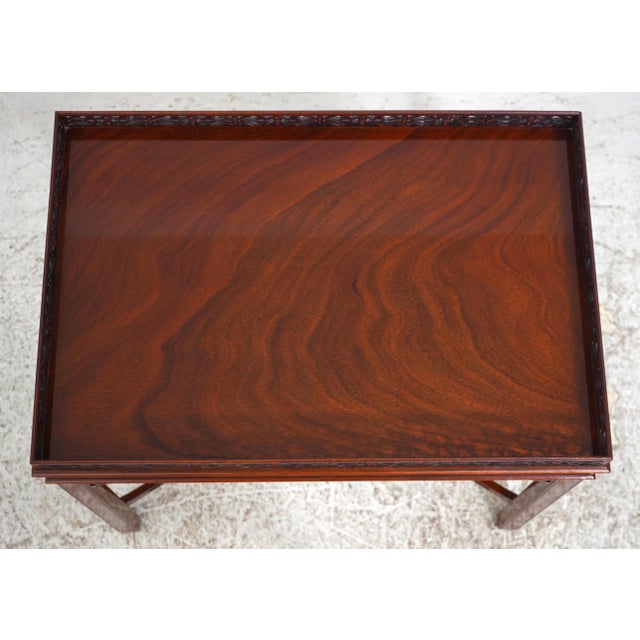 Chippendale Kindel Chippendale Mahogany Tea Table For Sale - Image 3 of 15