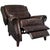 Animal Skin English Rolled Arm Recliner - Dark Brown Leather For Sale - Image 7 of 7